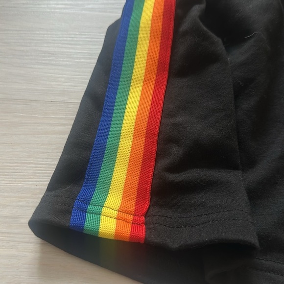 ❤️ 🆕 SHEIN EZwear Pride Month Rainbow Trim Athleisure Summer Shorts medium - Picture 5 of 6